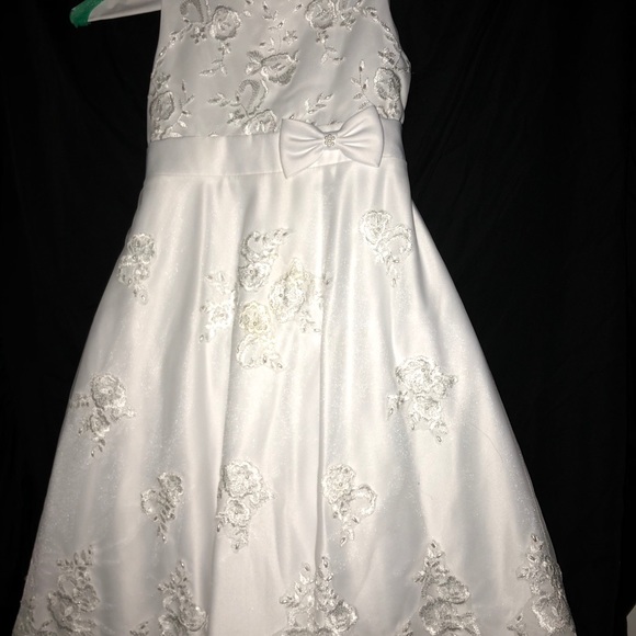 White Flower Girl Dress - Picture 2 of 3